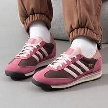 Adidas SL 72 Women's Casual Retro T-Toe German Army Trainers Sneakers - Rose Pink/Brown - View 3