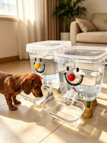 Cute Sticker Smiling Face Design Cat Automatic Water Dispenser, Pet Dog Water Bowl, Poop Bags, Cat And Dog Poop Bags, Trash Bags, Quiet Flow Large Capacity Water Dispenser, Chick And Rabbit Automatic Water Dispenser, Designed For Small Animals, No Electricity Needed, Suitable For Indoor And Outdoor Use, Perfect Gift For Friends With Cats And Dogs (Self-Assembly) - Multi-capacity - View 7