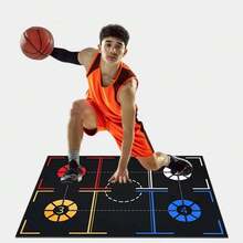 Basketball Footwork Training Mat, Indoor Silent Non-Slip Dribble Mat, Home Practice Pad To Improve Ball Control & Reaction - D - View 2