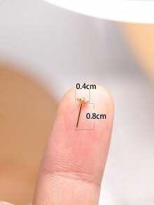 1pc Gold Rose Nose Stud/Nose Ring, Delicate Minimalist Mini Floral Nose Ring, Suitable For Daily Wear Body Piercing Jewelry - Nose Piercing - View 9