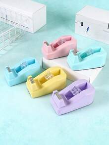 1pc Weighted Non-Slip Base Desktop Tape Dispenser, Suitable For Office, Crafts, Art Projects, Scrapbooking, School, Gift Wrapping And Package Delivery - Multicolor - View 4