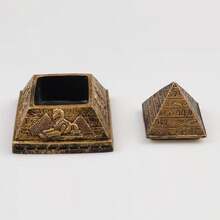 Egyptian Pyramid Desktop Ornament, Antique Style Home Decor, Creative Vintage Storage Box, Perfect Choice For Holiday And Room Decoration - A - View 5