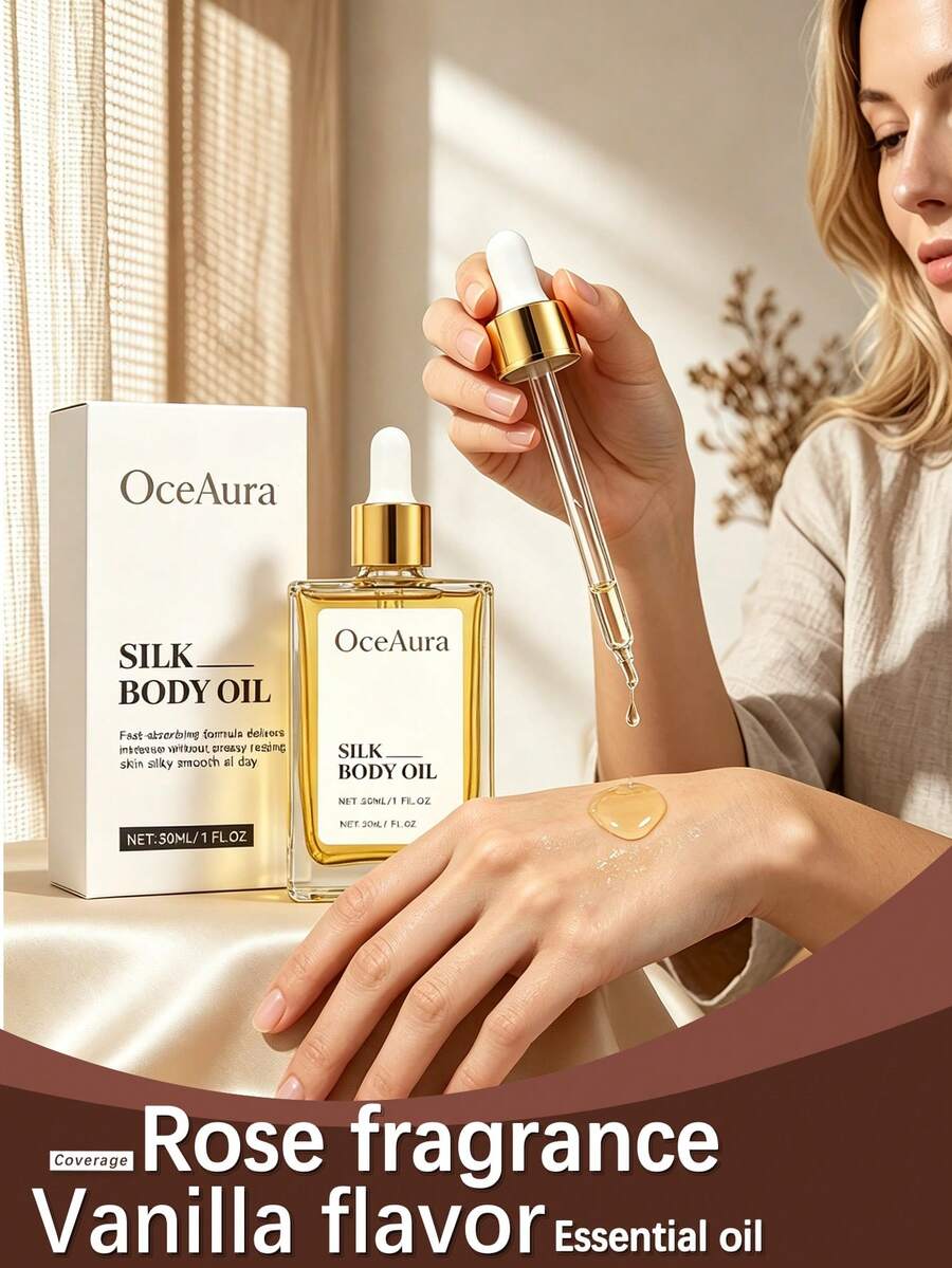 OceAura 1 Box 1pc (30ml) Silk Soft Body Oil, Refreshing & Glowing, Non-Sticky, Skin-Friendly, Tender & Easily Absorbed Body Oil - Multi Scents - View 1