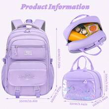 2pcs/Set Girls Casual Backpack With Handbag, 2026 Back To School Backpack, Multi-Functional Large Capacity School Bag, Teen Outdoor Travel Bag - 2-piece Set - View 5