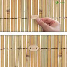 VOUNOT Natural Peeled Reed Fence 100x300cm Privacy Screen Roll With Fixing Clips Garden Panel Fence For Outdoor Garden Patio Balcony Wind/Sun Protection - 140x600cm - View 7