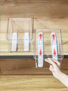 2 Sets Self-Adhesive Drawer Slides, Easy Installation, Multi-Purpose Storage Guide Rails, DIY Organizer Parts, Suitable For Kitchen, Bathroom, Wardrobe, Dorm Cabinet - A - View 4
