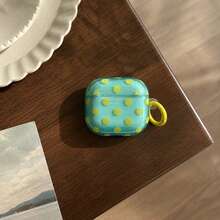 Korean Style Ins Polka Dot Earphone Case With Hanging Ring Compatible With AirPods 4th Gen Cute Earphone Cover Apple 2nd Gen 3rd Gen New Protective Case Pendant AirPodspro 3 Korean Style Earphone Case Pro 2 Girls Earphone Case Protective Cover Spring Summer Earphone Case Birthday Gift Holiday Gift - Light Green - View 5