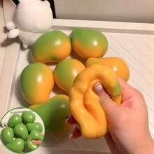 酥脆軟糯芒果積木捏捏樂，變色慢回彈壓力釋放玩具，創意高科技紓壓球，解壓小玩意 - 彩色 - 查看 3
