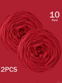 1/2件 T-Shirt 粗毛線，大號 300g±20g/件 - 2cm 寬，柔軟聚酯纖維毛線布料，適用於 DIY 鉤編包包、籃子、地墊、拖鞋、娃娃、毛線手工藝，多色度假風鉤編線，鉤編配件，手工禮物 - 彩色 - 查看 94