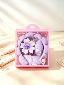 5-Pieces Fashion Headband Hair Clip And Face Washing Wristband Set Hair Accessories For Women - Multicolor - View 8