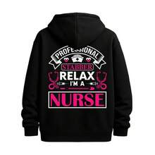 Summer TopsFunny Unisex Neck Crewneck Sweat-Resistant Dad Hoodie Cotton Washable Promotional Clothing Made USAsoft - Black - View 1