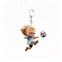 1pc 2D Acrylic Creative Cute Football Peripheral Car Keychain Pendant/Backpack Charm/Event Gift - Soccer Accessories - View 6