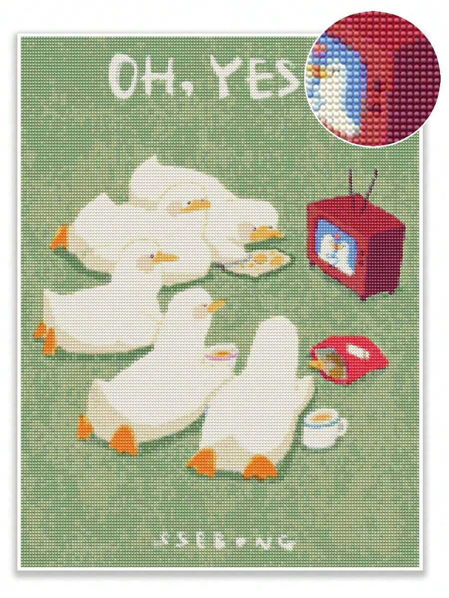 1 Set Frameless DIY Diamond Painting Kit, Cross Stitch Diamond Art, Suitable For Wall Decor, Surprise Gift, Birthday And Other Holiday Gifts - A - View 1