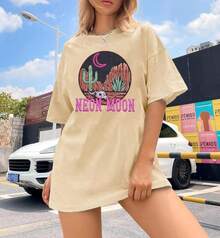 Women T-Shirts - 杏色 - 查看 3