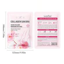 SADOER Masker Kaki Pelembap dan Menutrisi Kolagen Bunga Sakura, Cocok untuk Musim Gugur/Musim Dingin - 40 ml air - View 9