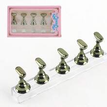 1pc Magnetic Acrylic Nail Display Stand - Fake Nail Practice Holder - Manicure Training Storage Rack , Makeup Room Decor - Multicolor - View 22