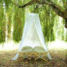 White Bed Canopy Mosquito Net For Double & Single Beds, Hanging Insect Protection Net, Fine Mesh Mosquito And Fly Screen, Polyester Bed Curtain With Ceiling Hook, Lightweight Washable Canopy For Bedroom, Nursery, Camping, Travel And Outdoor Use - White - View 5