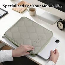 DANYCASE 11-13 吋平板電腦保護內襯攜行包，相容 iPad 第 10 代、第 11 代、10.9 Pro、11、12.9、第 7 代、第 8 代、第 9 代、10.2 - 灰色 - 查看 6