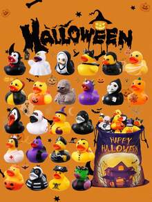 Halloween Cute Duck Decorative Ornament, Holiday Party Decoration, Car Dashboard Ornament, Office Desk Ornament, Halloween Gift (Random Style) - Multicolor - View 5