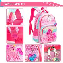 3pcs/Set Kids School Backpack, Includes Crossbody Bag, Cute Travel Backpack Set - 1080 Girls Combo Pack - View 11