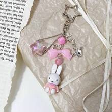 MIFFY 1pc Keychain, Mini Rabbit Pendant, Backpack Charm, Phone Case Decoration, Cute Bag Accessory, Gift For Girls - Multicolor - View 5