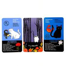 Kartu Remi Kucing Berbunga, Permainan Ramalan Misterius, Set Kartu untuk Pesta, Pertemuan, Sempurna untuk Meditasi & Refleksi Diri, Hadiah Natal, Halloween, Thanksgiving - Hitam - View 2
