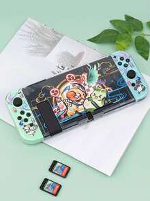 GeekShare Funda protectora con estampado lindo para consola Switch, carcasa resistente a arañazos y a prueba de golpes para consola de juegos - Ver 1