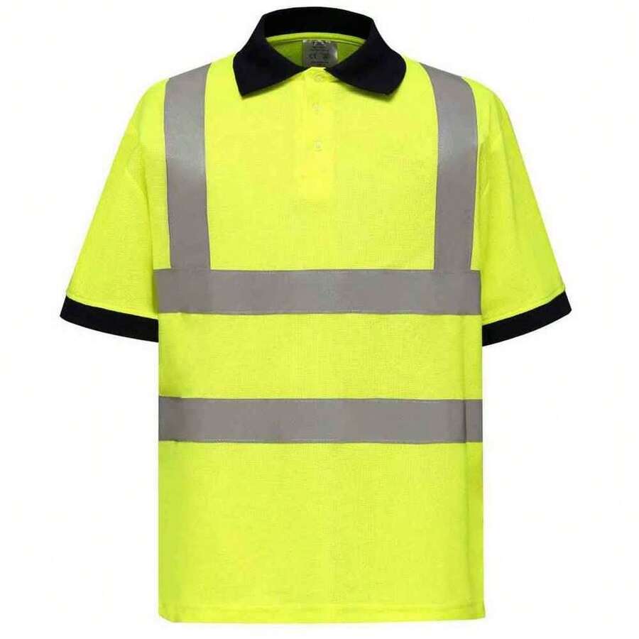 Yoko Unisex Adult Hi-Vis Short-Sleeved Polo Shirt - Yellow - View 1