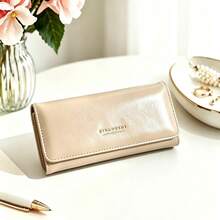 Women's Long Wallet, Minimalist Solid Color Large Capacity Multi-Card Slot Clutch, Suitable For Daily Use And Holiday Gifts - Multicolor - View 6
