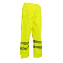 Yoko Mens Hi-Vis Waterproof Contractor Trousers - Hi-vis Yellow - View 3