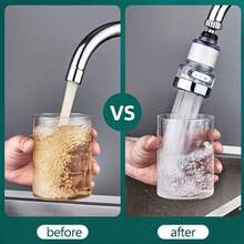 360° Rotatable Purifying Faucet, Anti-Splash Water-Saving Aerator, Equipped With 4 Replaceable Filters, Home Kitchen Sink Water Filter - Multicolor - View 9