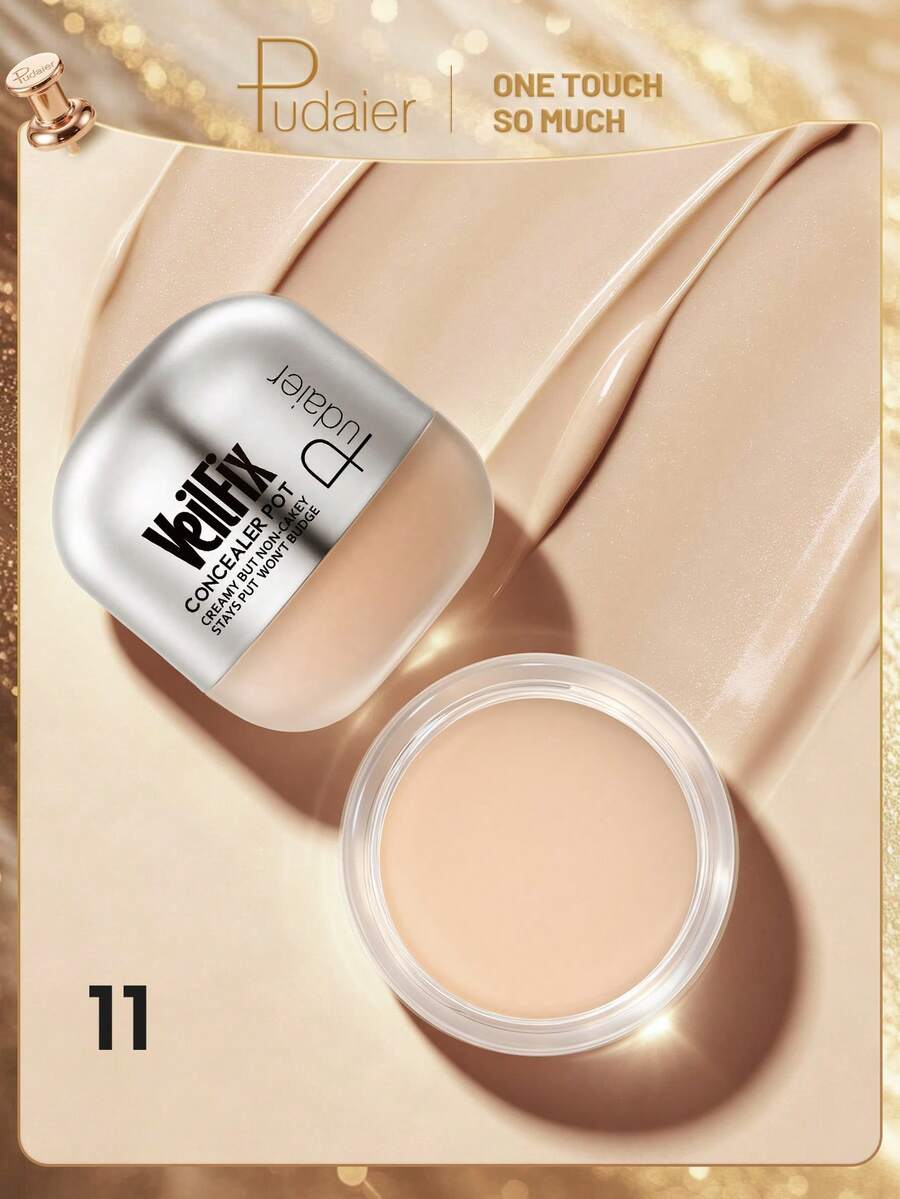 Pudaier High Coverage Concealer With Precision Makeup Brush - Full Coverage Foundation Cream, Suitable For Dark Circles, Acne Scars And Blemishes - Creamy Texture, Smooth Application - Includes Precision Makeup Brush - Perfect Beauty Essential, Gift For Women - #11 - View 1
