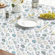 Autumn Thanksgiving Harvest Festival Polyester Tablecloth, Autumn Pumpkin Maple Leaf Washable Winter Dining Room Tablecloth Suitable For Home Dining Room Living Room Kitchen Decoration Suitable For Holiday Decoration (1pc/4pcs) - Multicolor - View 6