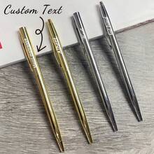 1/10pcs Customizable Neutral Pen, Engraved Text, Multi-Color Metal Twist Pen, Personalized Gift For Wedding, Anniversary, Birthday, Employees, Clients, Back To School, Business Advertising, School Supplies, Office Decor, Promotional Pens - Multicolor - View 1
