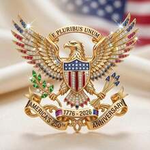 USA 250th Anniversary Eagle Commemorative Brooch Pin, 1776-2026 - View 2