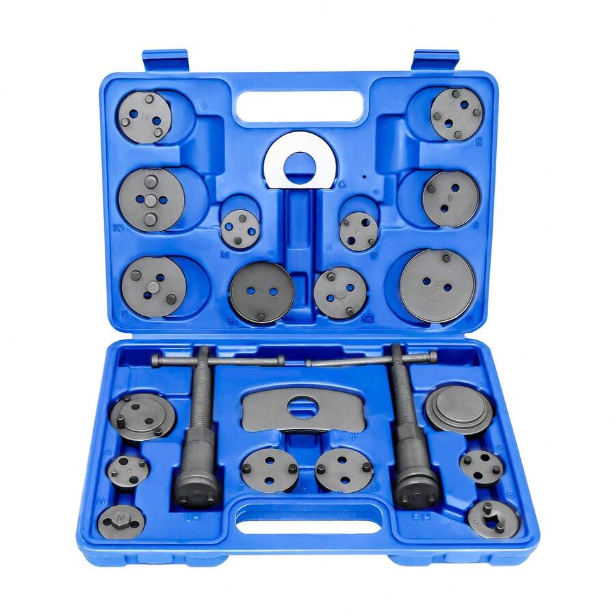 22pcs Brake Caliper Rewind Tool Kit To Wind Back Front And Rear Disc Brake Pisto Brake Pad Ratchet Rewind Spreader Piston Retracting Caliper Press Install Tool Brake Cylinder Adjuster - A - View 1