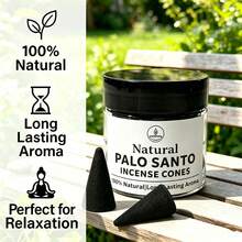 36pcs Sacred Wood Incense Cones, Made With Traditional Handmade Method And White Musk, Rich Fragrance, Long-Lasting Scent, Can Deodorize And Refresh Air, Suitable For Home Bedroom, Living Room, Bathroom, Kitchen, Office, Tea Room, Also Suitable For Holiday Gifts - 36pcs Palo Santo - View 5