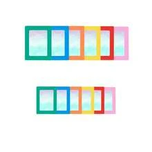 冰箱磁性相框 12 入裝，可固定 3.5x5 與 2.5x3.5 照片，適用於居家、辦公室、學校置物櫃，返校季用品 - 彩色磁性相框 - 查看 6
