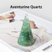 1件錐形天然石戒指架裝飾品,青金石虎眼石粉晶珠寶展示架,優雅桌面戒指收納整理架 - 滴膠戒指托 - 查看 12