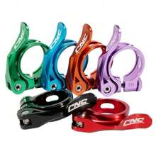Fashion CNC Seatpost Clamp, Suitable For Mountain Bike/Road Bike, Ultra-Light Aluminum Alloy, 31.8mm/34.9mm, Anti-Slip Design Bicycle Accessory - Multicolor - View 1