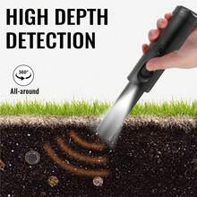360° Search Coil Handheld Metal Detector Precision Locator - Waterproof, Ultra-Sensitive, One-Button Operation, Portable Design With Waist Clip And Shoulder Strap, Convenient For Outdoor Exploration - Battery Not Included - A - View 7