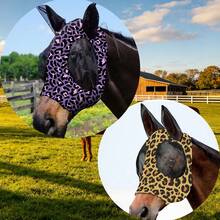 2pcs Leopard Print Horse Face Mask, M/L Size Optional, Comfortable Horse Face Mask With Ears, UV Protection And Sun Protection, Soft And Lightweight, Breathable, Mosquito And Fly Proof - Decorative - View 10