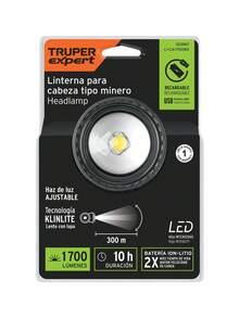 1700 Lm LED Miner's Headlamp, Rechargeable,  EXPERT, High-Brightness And Long-Range LED - Black - View 6