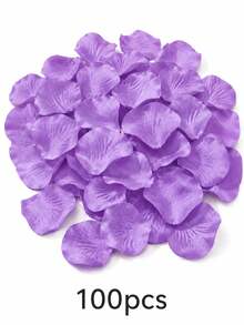 100/300pcs Purple Silk Rose Petals, For Proposal, Valentine's Day Confession, Wedding Love Decoration, Romantic Party Valentine's Day Gift - Purple - View 6