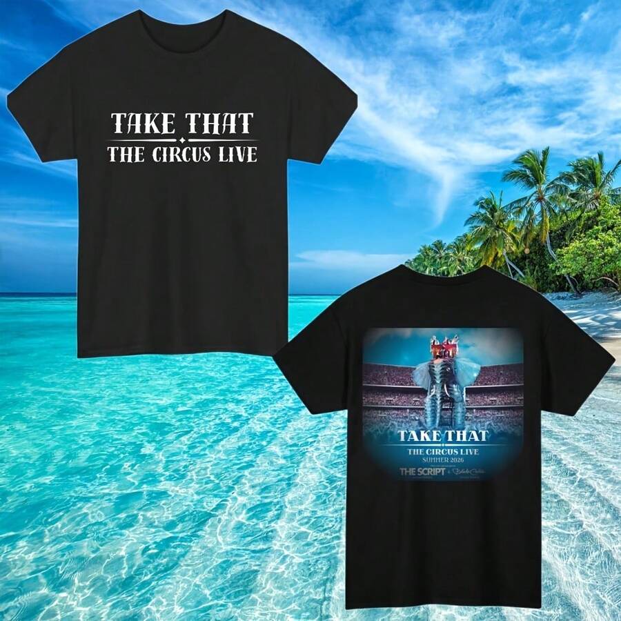 Take That Tour Shirt 2026 The Circus Live Concert Tee - Black - View 1