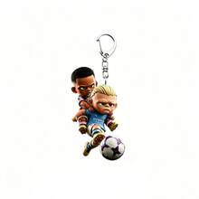 1pc 2D Acrylic Creative Cute Football Peripheral Car Keychain Pendant/Backpack Charm/Event Gift - Soccer Accessories - View 9