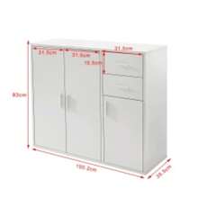 Modern Display Cabinet Cupboard Unit Sideboard Buffet Living Room Furniture Unit, L100*W35.5*H83cm - FRSB13YE02S10001 - View 1