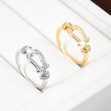 1 chiếc nhẫn nữ hình học thời trang được trang trí bằng đá Zirconia nhân tạo - Nhiều màu - Xem 6