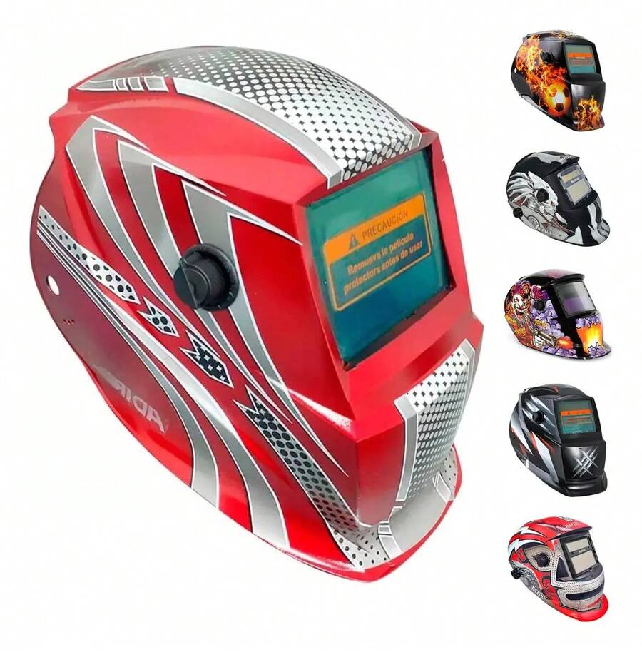 Careta De Soldar Uso Industrial Soldadura Electronica Diseño - Rojo - Ver 1