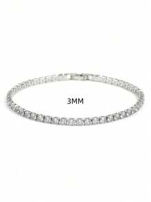1/3 Piezas Pulsera de Corazón Abierta Chapada en Oro 16K con Cúbico de Circonita Rosa Incrustado en Cobre, Conjunto de Pulseras de Corazón, Combinación de Joyería Personalizada para Mujeres, Adecuada para Uso Diario de Mujeres, Regalo para Fiesta de Festival de Música - Plateado - Ver 7
